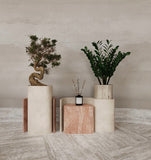 Double Travantine & micro cement planters